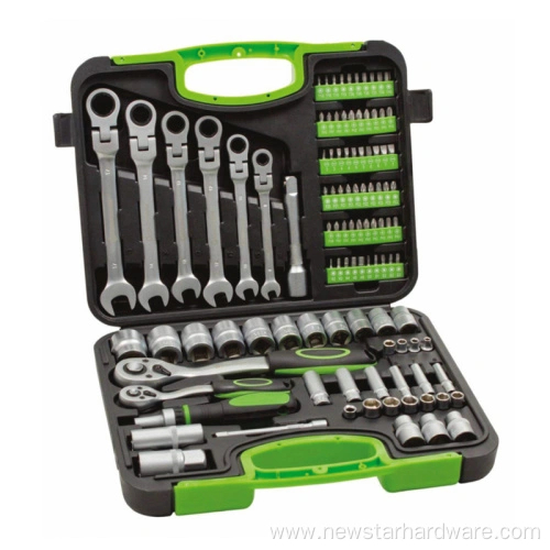 104pcs Socket -skruenøgle Set Auto Repair Tool Kit