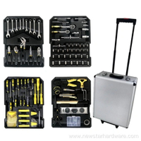 214pcs Professional Multi-Function Tool Trolley Set in Aluminum Case